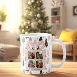 Taza De Café Caja de regalo de Navidad rosa moderna personaliza