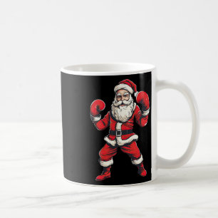 Taza De Café Caja de Santa Claus Boxeo Kickboxing Navidad Mart