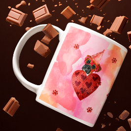 Taza De Café Caja naranja rosa Boxer regalo día de San Valentín