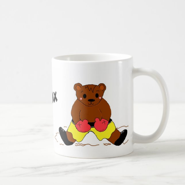 Taza De Café Caja - Oso Boxeador (Derecha)
