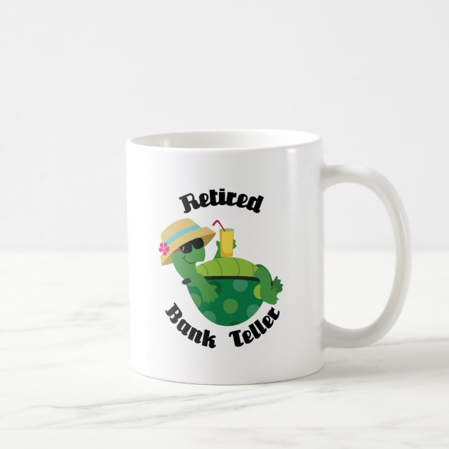 Taza De Café Cajero de banco jubilado (tortuga) (Derecha)