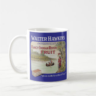 Taza De Café Cajón indio de la fruta del vintage de la fruta