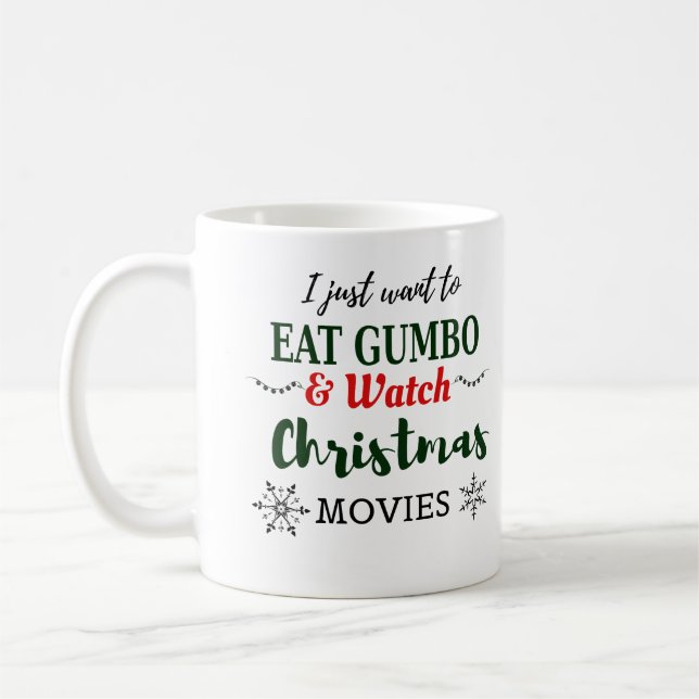 Taza De Café Cajun Louisiana, Navidades de cine y gumbo cómico (Izquierda)
