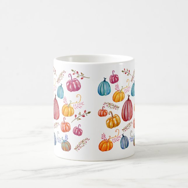 Taza De Café Calabaza acuarela arte Personalizado Mug (Centro)