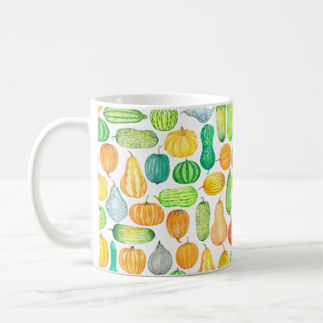 Taza De Café Calabaza acuarela, calabaza sin soldadura (Izquierda)