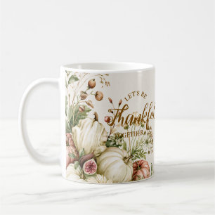 Taza De Café Calabaza Botánica de Herencia Acción de Gracias