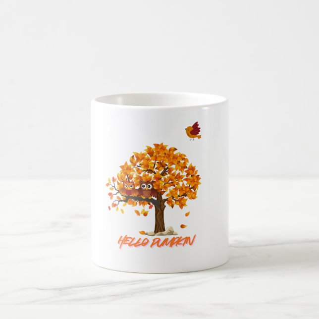 Taza De Café Calabaza Caída Otoño Café Mug - Cosmo Seaso (Centro)