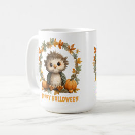 Taza De Café Calabaza de búho lindo Feliz diseño de Halloween
