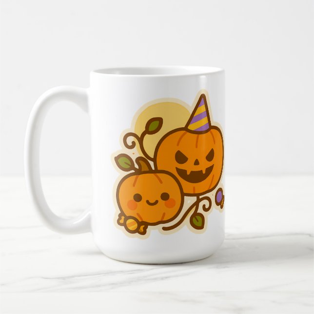 Taza De Café Calabaza de calabaza - Kawaii Halloween (Izquierda)