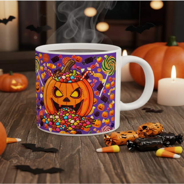 Taza De Café Calabaza de caramelo de Halloween café Mug (Subido por el creador)