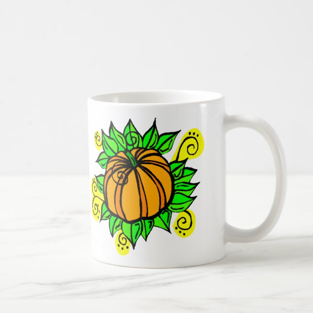 Taza De Café Calabaza de cosecha alegre (Derecha)