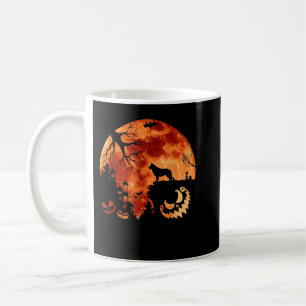 Taza De Café Calabaza de disfraces de pastor y luna alemana de