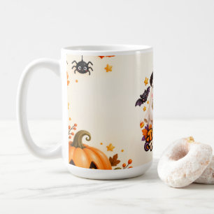 Taza De Café Calabaza de fantasma Kawaii demasiado linda para a