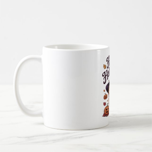 Taza De Café Calabaza de gato Feliz Halloween (Izquierda)