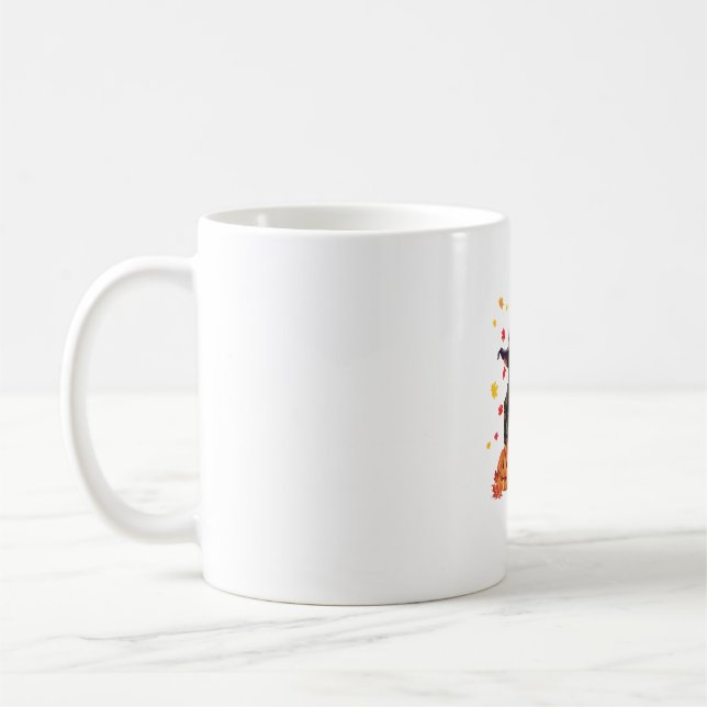Taza De Café Calabaza de gato para brujas Cae Perro Gracioso re (Izquierda)