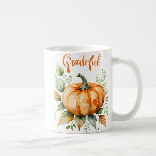Taza De Café Calabaza de gratitud (Derecha)
