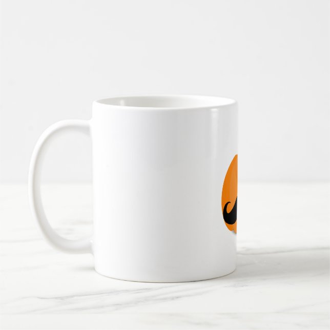 Taza De Café calabaza de halloween con barba (Izquierda)