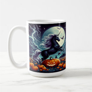 Taza De Café Calabaza de Halloween en unicornio