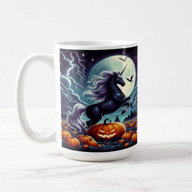 Taza De Café Calabaza de Halloween en unicornio (Izquierda)