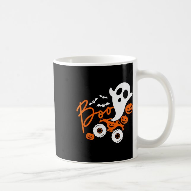 Taza De Café Calabaza de Halloween montada en un camión fantasm (Derecha)