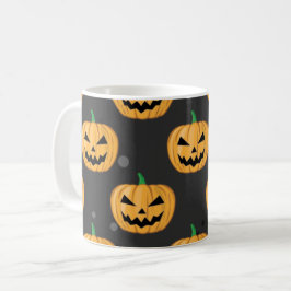 Taza De Café Calabaza de Halloween - Patrón divertido