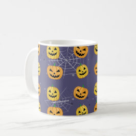 Taza De Café Calabaza de Halloween - Patrón divertido