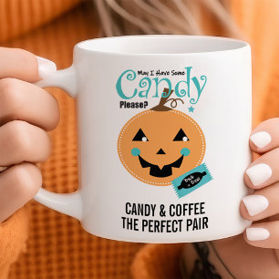 Taza De Café Calabaza de Halloween Personalizable Jack O Lanter