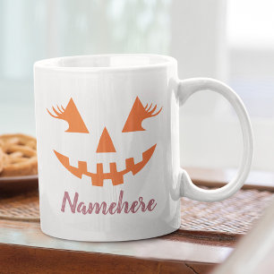 Taza De Café Calabaza de Halloween personalizada femenina Jack