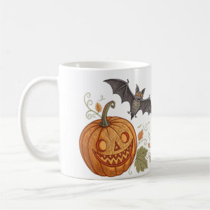 Taza De Café "Calabaza de Halloween y estafa de patrón de murci