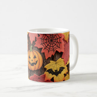 Taza De Café Calabaza de Halloween y otoño dejan café