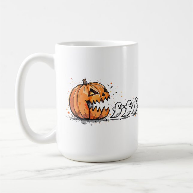 Taza De Café Calabaza de la galería de arte de Halloween (Izquierda)
