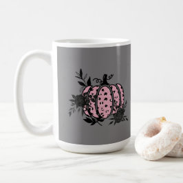 Taza De Café Calabaza de leopardo negro, rosa y negro