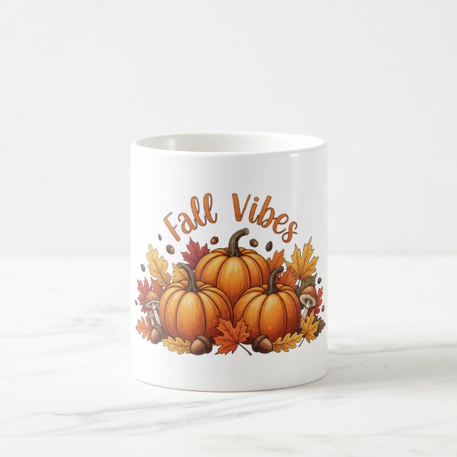 Taza De Café Calabaza de los Vibes de Otoño - Acogedor otoño (Centro)