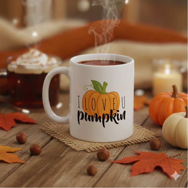 Taza De Café Calabaza de otoño, me encanta decir (Subido por el creador)
