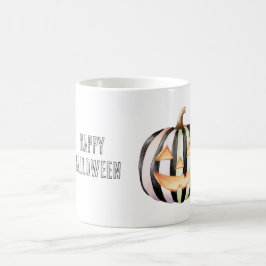 Taza De Café Calabaza de rayas blancas y negras