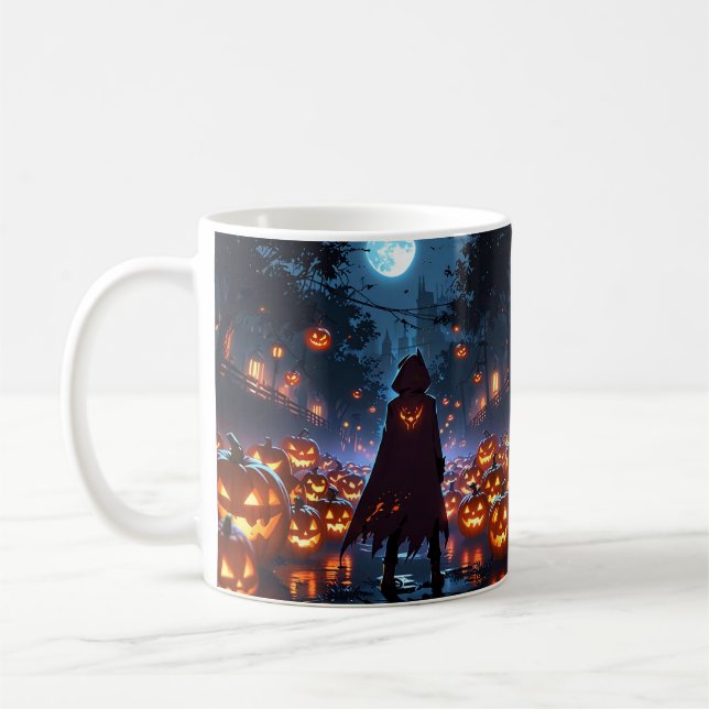 Taza De Café Calabaza Demon Mug - Espeluznante Anime Halloween (Izquierda)