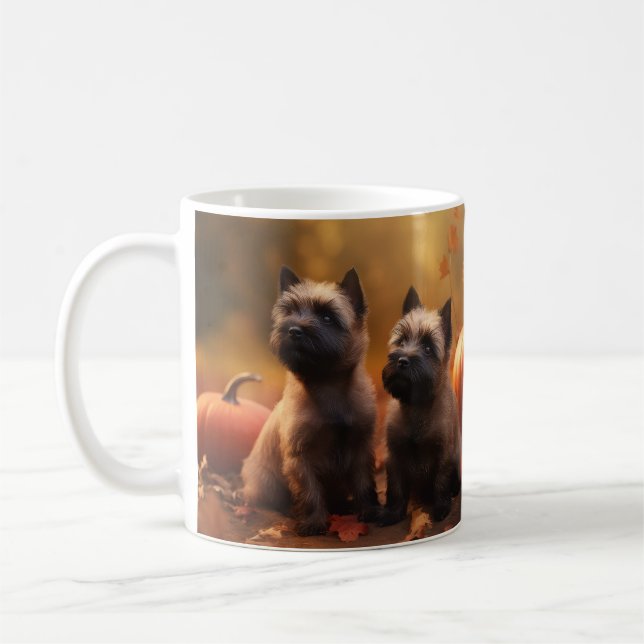 Taza De Café Calabaza deslumbrante de Cairn Terrier (Izquierda)