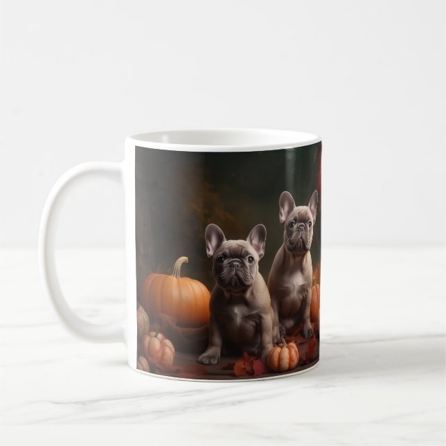 Taza De Café Calabaza deslumbrante del otoño de la cachorro del (Izquierda)