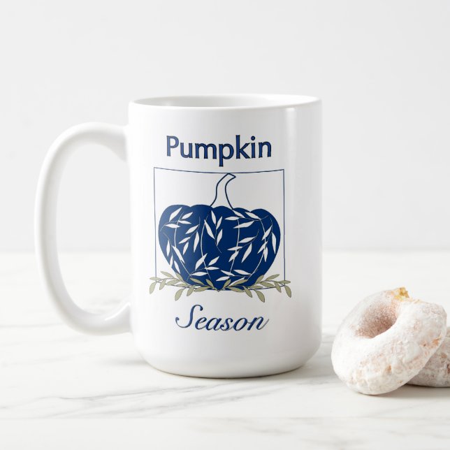 Taza De Café Calabaza En Luz - Temporada De Calabaza (Con donut)