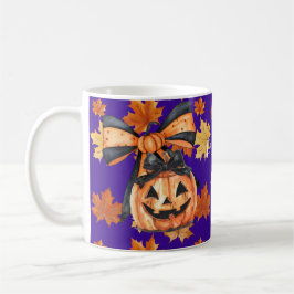 Taza De Café Calabaza Especiada Coquette de Halloween