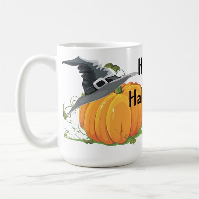 Taza De Café Calabaza feliz de Halloween (Izquierda)