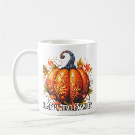 Taza De Café Calabaza feliz de Halloween de temporada decorativ
