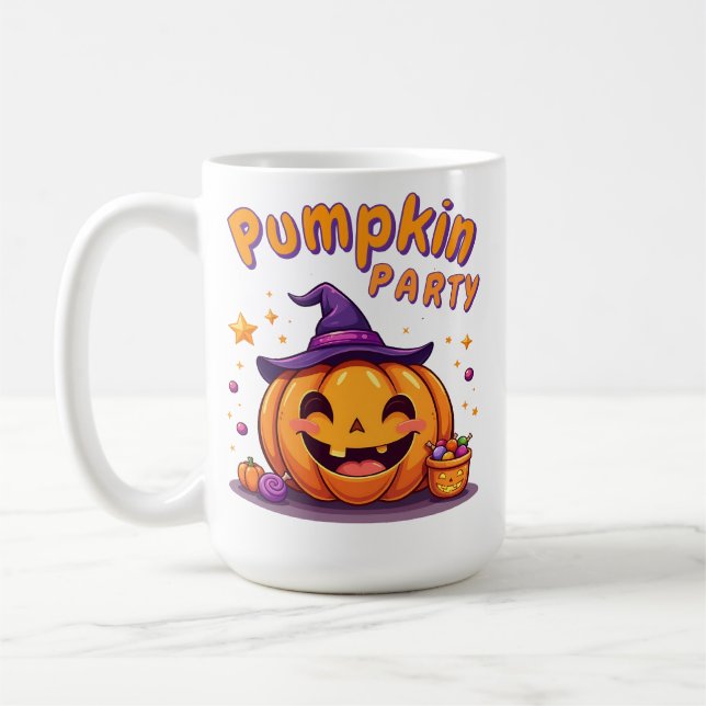 Taza De Café Calabaza fiesta de Halloween (Izquierda)