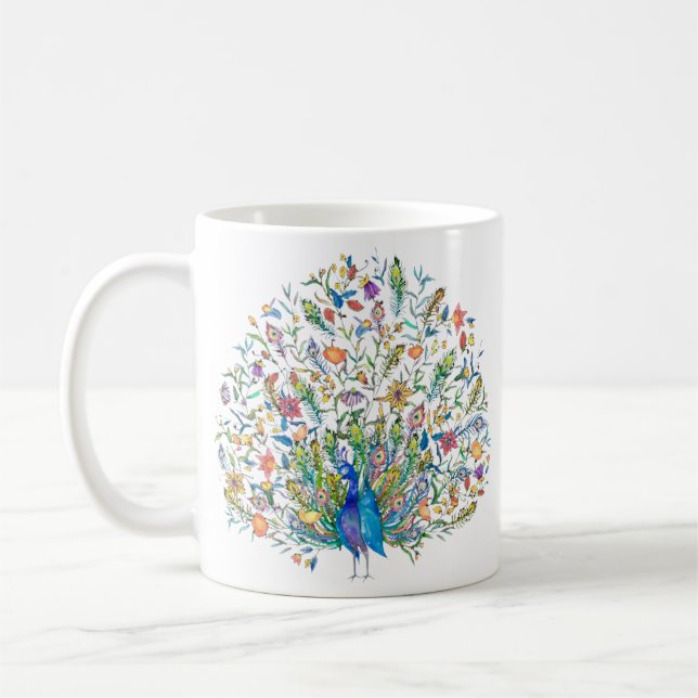 Taza De Café Calabaza floral acuática (Izquierda)