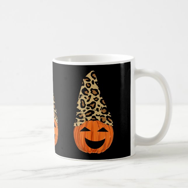 Taza De Café Calabaza Gorra Cute Leopardo (Derecha)