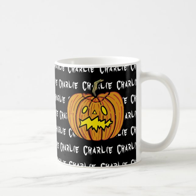 Taza De Café Calabaza Halloween Café Mug (Derecha)