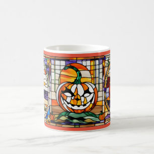 Taza De Café Calabaza Halloween Calabaza de vidrio templado