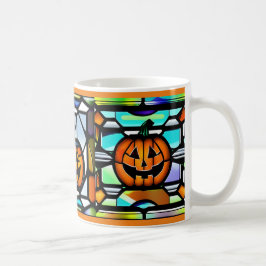 Taza De Café Calabaza Halloween Calabaza de vidrio templado