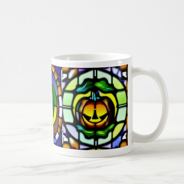 Taza De Café Calabaza Halloween Calabaza de vidrio templado (Derecha)