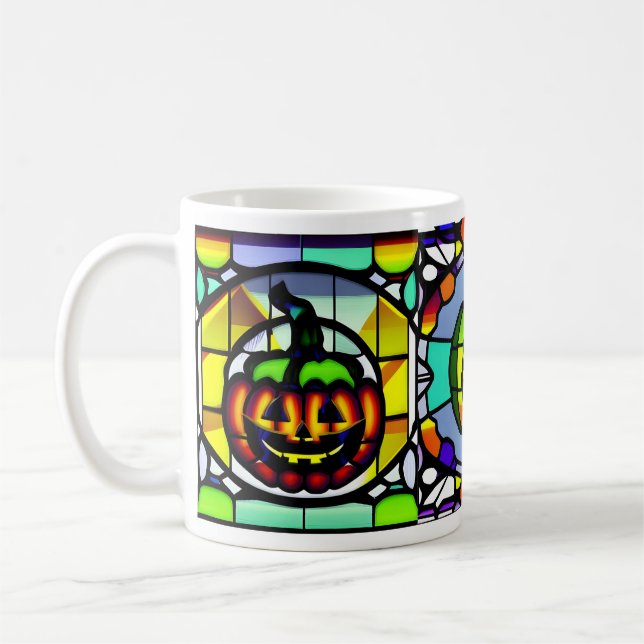 Taza De Café Calabaza Halloween Calabaza de vidrio templado (Izquierda)
